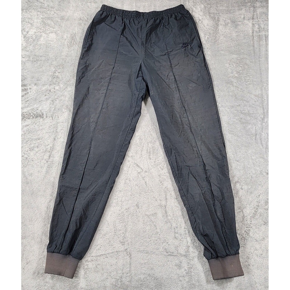 Vintage Nike Windbreaker Pants Large Black Track Joggers 1980s